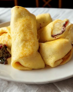 2 pork & onion blini